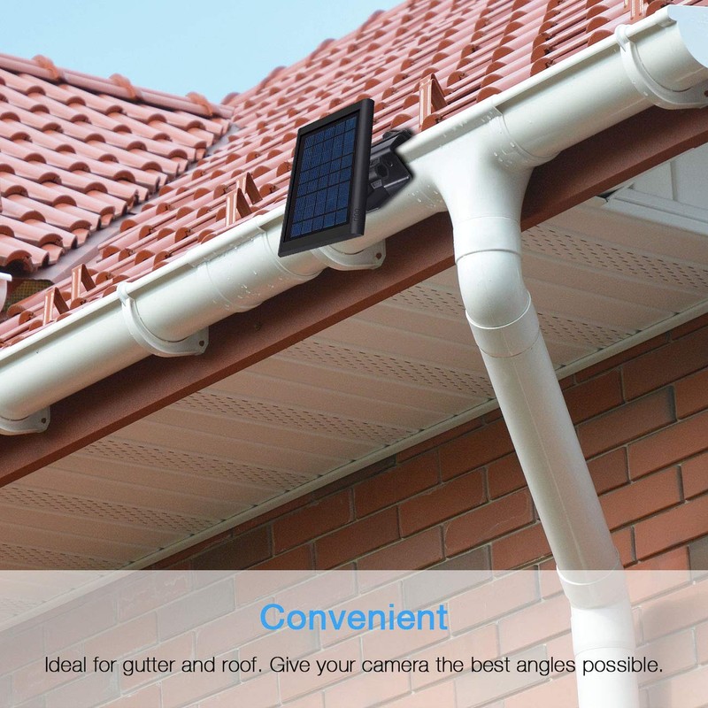 HOLACA Weatherproof Gutter Mount for Ring Solar Panel- Wall Mount