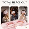 100% Mulberry Silk Sleep Mask, 3D Contoured Eye Mask with