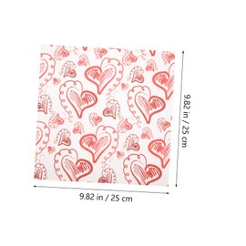 Operitacx Valentine's Day Cotton Fabric Patchwork Kit 25 * 25cm DIY Sewing Fabric Squares Heart Pattern Quilting Craft Fabric Home Decorative Sewing Supplies