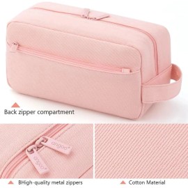HVOMO Big Capacity Pencil Case Pen Pouch Holder Bag Large Storage Art Pink