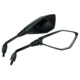 MotorToGo Black Rear View Mirrors Compatible for 2011 Kawasaki Vulcan 1700 VN1700J Vaquero