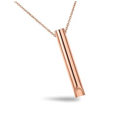 FILFEEL Anxiety Relief Items, Anxiety Necklace, Breathing Necklace for Anxiety Relief Breathing Exercise Device for Meditation, Whistle Necklace for Women and Men(Rose Gold)