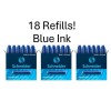 Schneider 18 Schneider Cartridge Refills, for Fountain Pens, European Format,