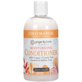 Ginger Lily Farms Botanicals Moisturizing Conditioner for Dry Hair, Coco Mango, 100% Vegan & Cruelty-Free, Coconut Mango Scent, 12 Fl Oz