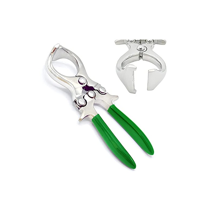 Green PVC Grip Castration Plier, Burdizzo Style, Stainless Steel 9