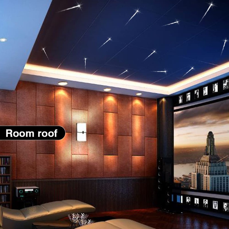 Meteor Effect Fiber Optic Light Kit, 3W 120pcs*0.04in*13.1ft/4m Shooting Stars