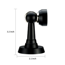 SAILANKA Magnetic Door Stop Brass Heavy Duty Door Stopper Keep Door Open Door Catch Holder with Screws for Wall & Floor Mount, 1P, Matte Black