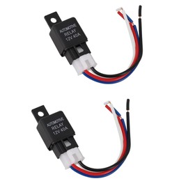Car Relay, 12 V, 4 Pole Relay, Set, Air Conditioner, DC12V, 40a, Relay, 12V, Air Conditioner, For Cars, Easy Installation, Alloy Silver Contacts, Stable Performance, Fog Light, Wiper, Fan, Speaker
