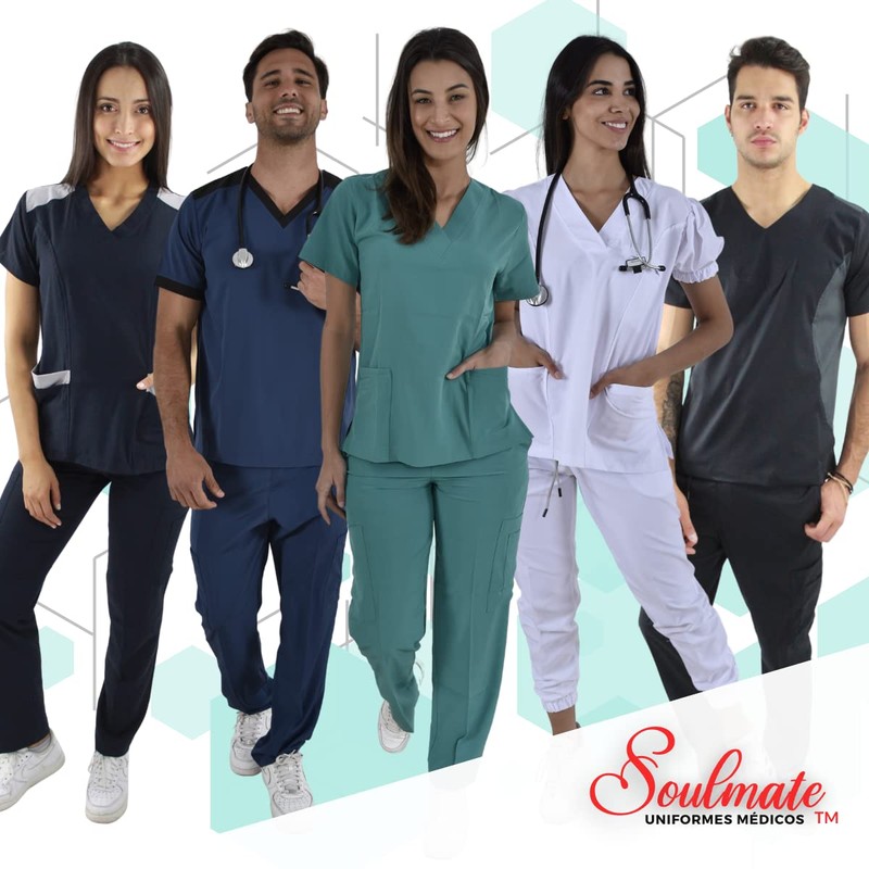 SOULMATE Gorro de tela QX uniforme médico para Hombre (NEURONAS)