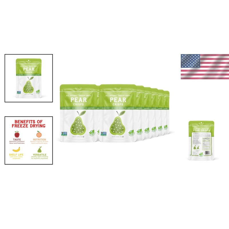 Nature’s Turn Gluten-Free Freeze-Dried Pear Crisps - 12 Portable Fruit
