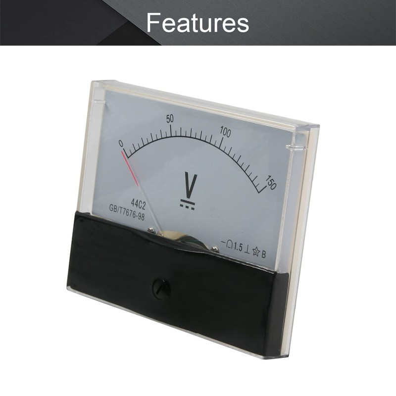 Fielect 44C2 DC 0-150V Analog Panel Voltage Gauge Volt Meter