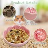 BNOSDM 2 Pcs Hamster Ceramic Food Bowl Flower Series Gerbil