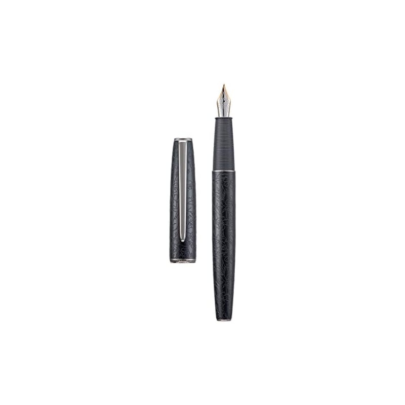 Hong Dian A3 pluma estilográfica de aluminio negro, diseño de