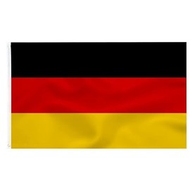 Qualis Germany Flag 90 cm x 150 cm - Germany Flag, Germany Fan Item, Euro 2024 Fan Flag, Lightweight Flag, Party Bar Decoration, Football World Cup Euro Olympic - 100% Polyester