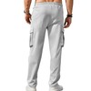 Mancozy Men's Casual Cargo Sweatpants Waist Drawstring Joggers Tactical Loose