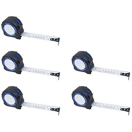 FastCap ProCarpenter Metric/Metric Reverse Measuring Tape - Ideal for Professionals, Amateurs and Home Improvement - with Lever Action Belt Clip and Dual Locking System - 16 foot, 5-Pack - FASTC-5H