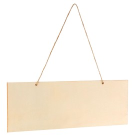 sourcing map Unfinished Hanging Wood Sign, 11.8 x 3.9 Inch Rectangle Box-Wood Blank Plaque for DIY Crafts Art Projects Home Decoration (Beige)
