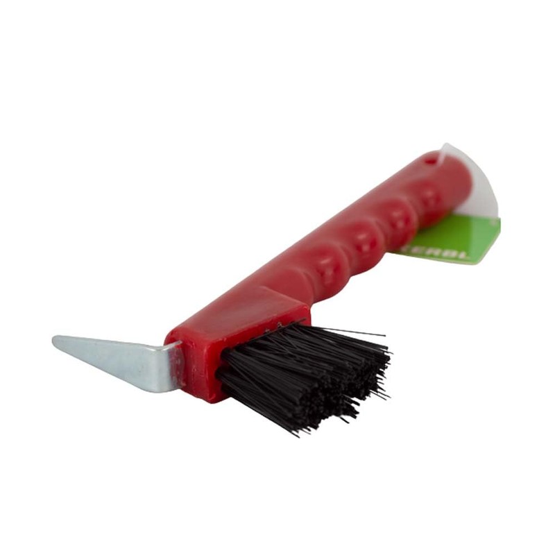 Hoof Pick with Brush,red - A25706