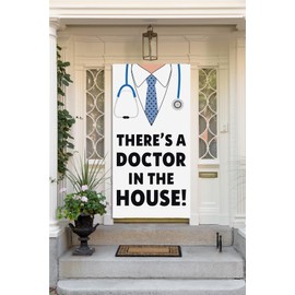 Doctor Graduation Decorations 2025, There’s a Doctor in the House Door Cover Banner, Doctor Graduation Decorations Class of 2025, HAD Doctor Graduation Party Decorations Supplies 2025 4MF-HAD