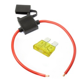 VOODOO (10) 12 Gauge Gauge ATC Inline Fuse Holder Fuseholder with Cover & (10) Fuses (20 AMP)