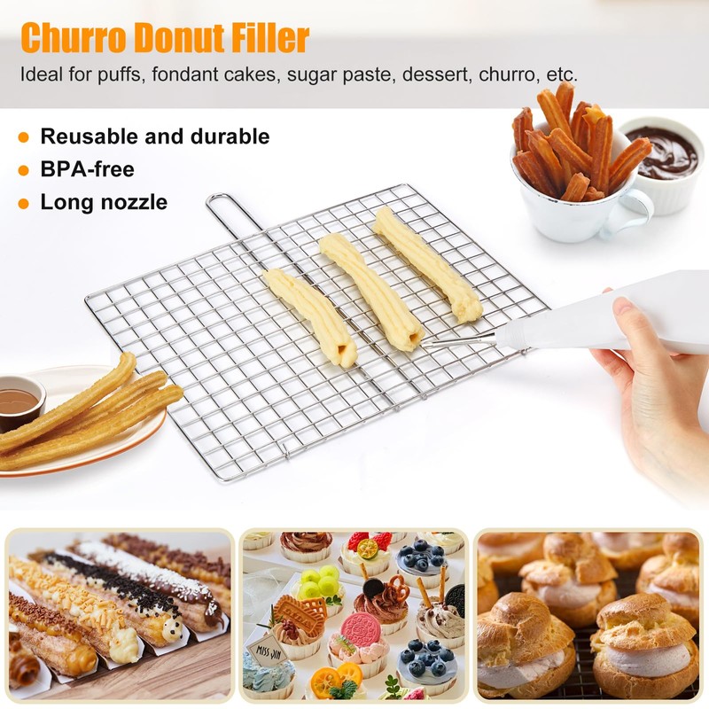 Churro Maker Machine, 3-in-1 Multifunctional Hollow Churros Machine, Churreras para