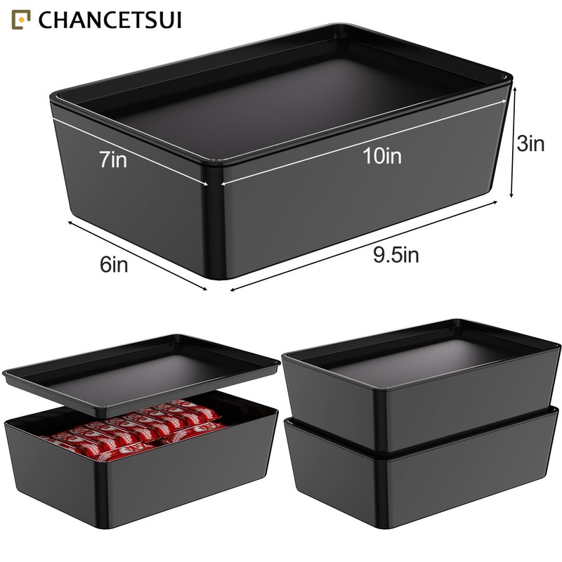 Storage Bins With Lids Plastic Containers: Plastic Multipurpose Stackable Storage