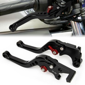 Adjustable Short Brake Clutch Levers, PSLER 6-Stage Modified Short Brake Clutch Lever for YZF R3 2013-2022 for YZF R25 2013-2022 for MT-03 2015-2022 and for MT-25 2015-2022 (Black)