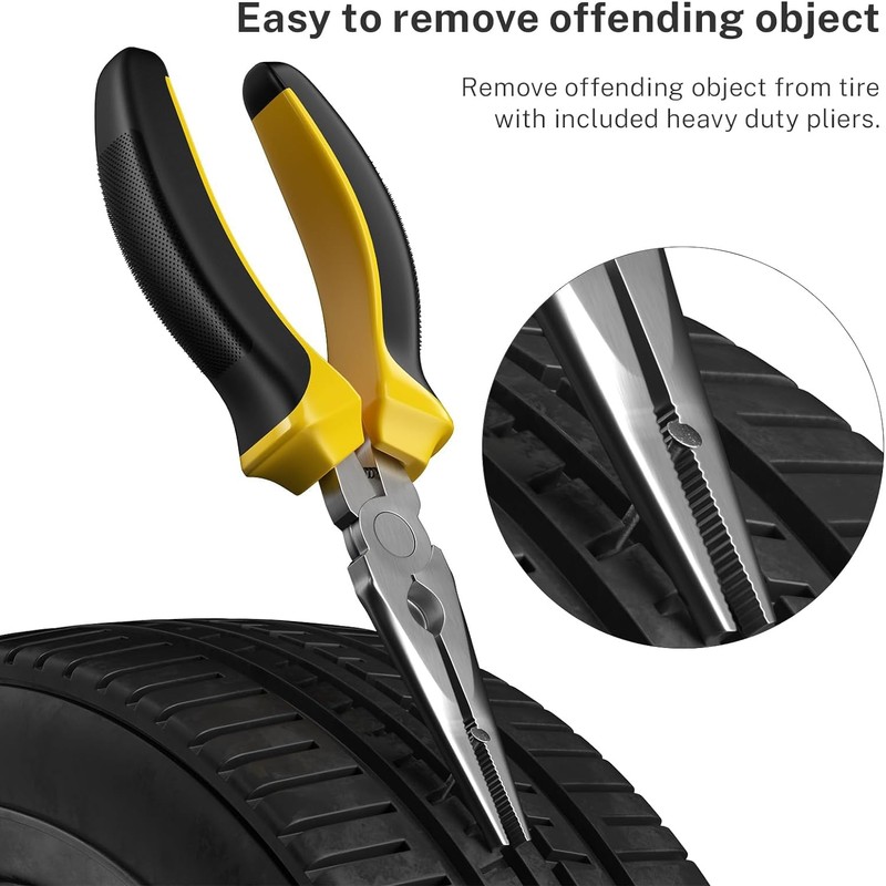 AUTOWN Flat Tire Repair Kit with Plug 68 Pcs for