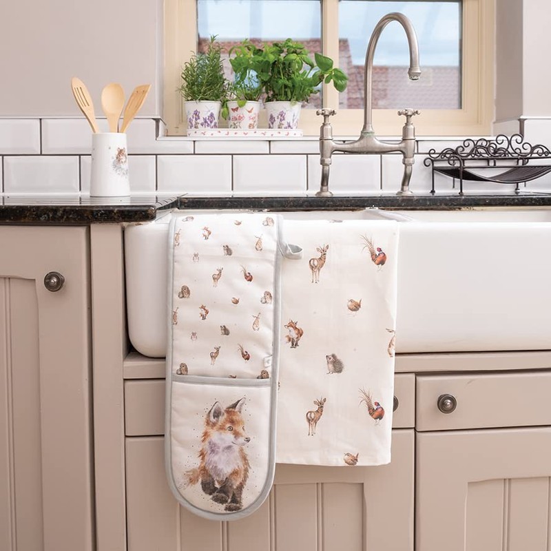 Wrendale Designs Woodlanders Double Oven Glove (Hedgehog)