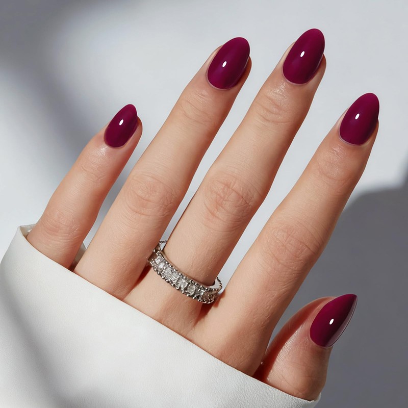 modelones Kit de uñas postizas ovaladas cortas a presión con
