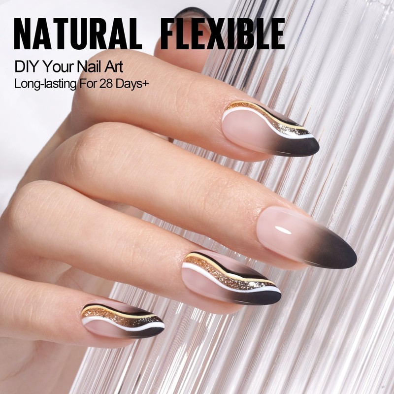 TOMICCA Nail Tips and Glue Gel Kit Gel Nail X