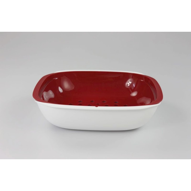 TUPPERWARE Allegra Basket Strainer 1,33 L Bowl Server white red
