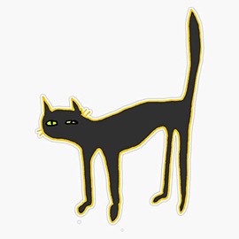 Leyland Designs Judgmental Cat Sticker Outdoor Rated Vinyl Sticker Decal for Windows, Bumpers, Laptops or Crafts 5"