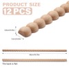 QUORGVES 12Pcs Decorative Half Beaded Wood Trim Molding 15.75 Inch