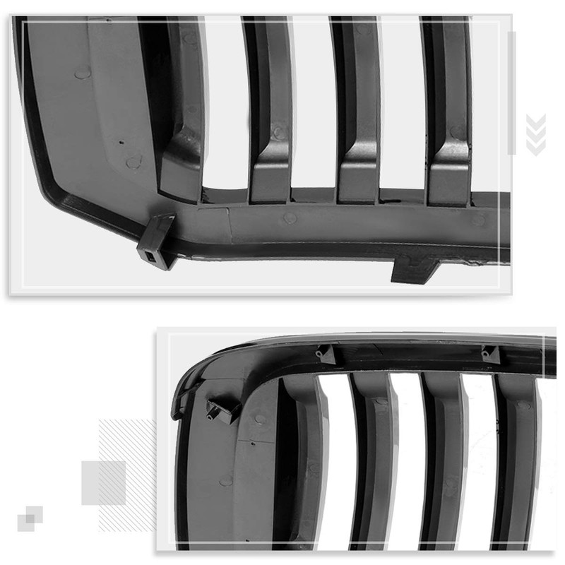 Vertical Fence Style Front Bumper Grille Grill Compatible with 13-20