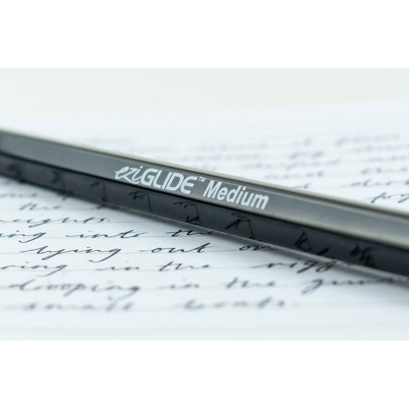 Eziglide Ballpoint Black Pen, Pack of 10 Ballpoint Pens, Smooth