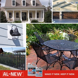 AL-NEW Aluminum Restoration Cleaning Solution | Clean & Restore Patio Furniture, Stainless Steel, and Other Household Metal Surfaces (32 Ounce Kit)