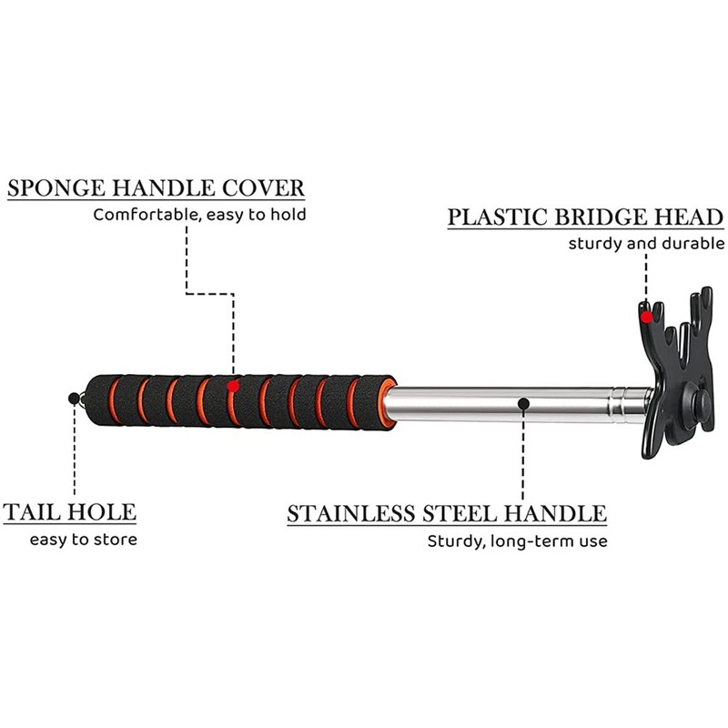 Povxlum Retractable Billiard Cue Stick Bridge with Bridge, Billiard Pool