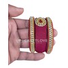 Goelx Festive Offer: Red Silk Thread Handmade Bangle Bracelet for