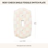 MACKENZIE-CHILDS Enamel Switch Plate, Light-Switch Cover, Single Toggle, Pink-and-White Rosy