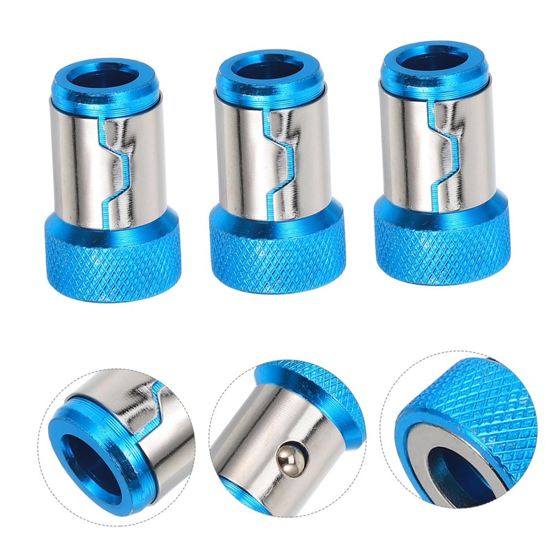 SHINEOFI 5pcs Magnetizer Screwdriver Bits Metal Screw Holder for Power