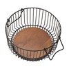 Gourmet Basics by Mikasa Ashford Wire Basket with Mango Wood