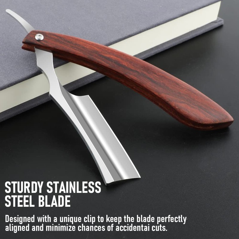 Straight Razor With Strope - Professional Straight Edge Barber Premium