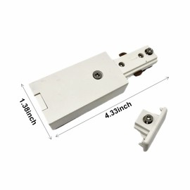 H Track Feeder Connector H Type Single Circuit 3-Wire-1 Track Lighting H Track System Track Lighting Accessories White