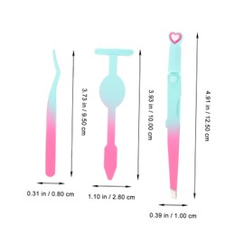 WOONEKY 1 Set Eyebrow Tweezers Colorful Metal Beauty Eyelash Holder Women Eyebrow Tweezers