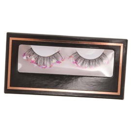 BIUDECO Glitter False Eyelashes 1 Pair Vibrant Makeup Lashes for Parties and Cosplay Night Glow Effect Easy to Apply