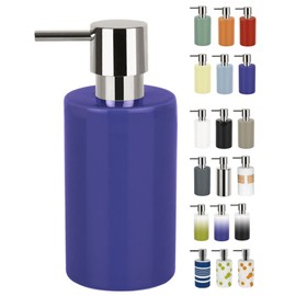 Spirella Tube Stoneware Soap Dispenser, Navy