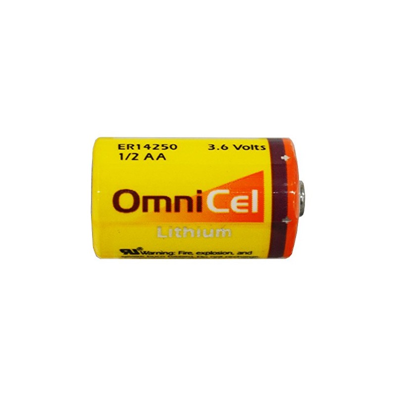 OmniCel ER14250 3.6V 1/2AA Lithium Standard Battery Button Top
