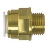 John Guest Brass Male Connector BSP - 10mm x 1/2