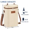Kato Tirrinia Insulated Wine Cooler Bag, 4 Bottles Cooler Bag,